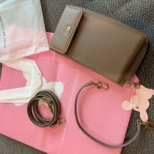 Taupe Wallet and Strap Set